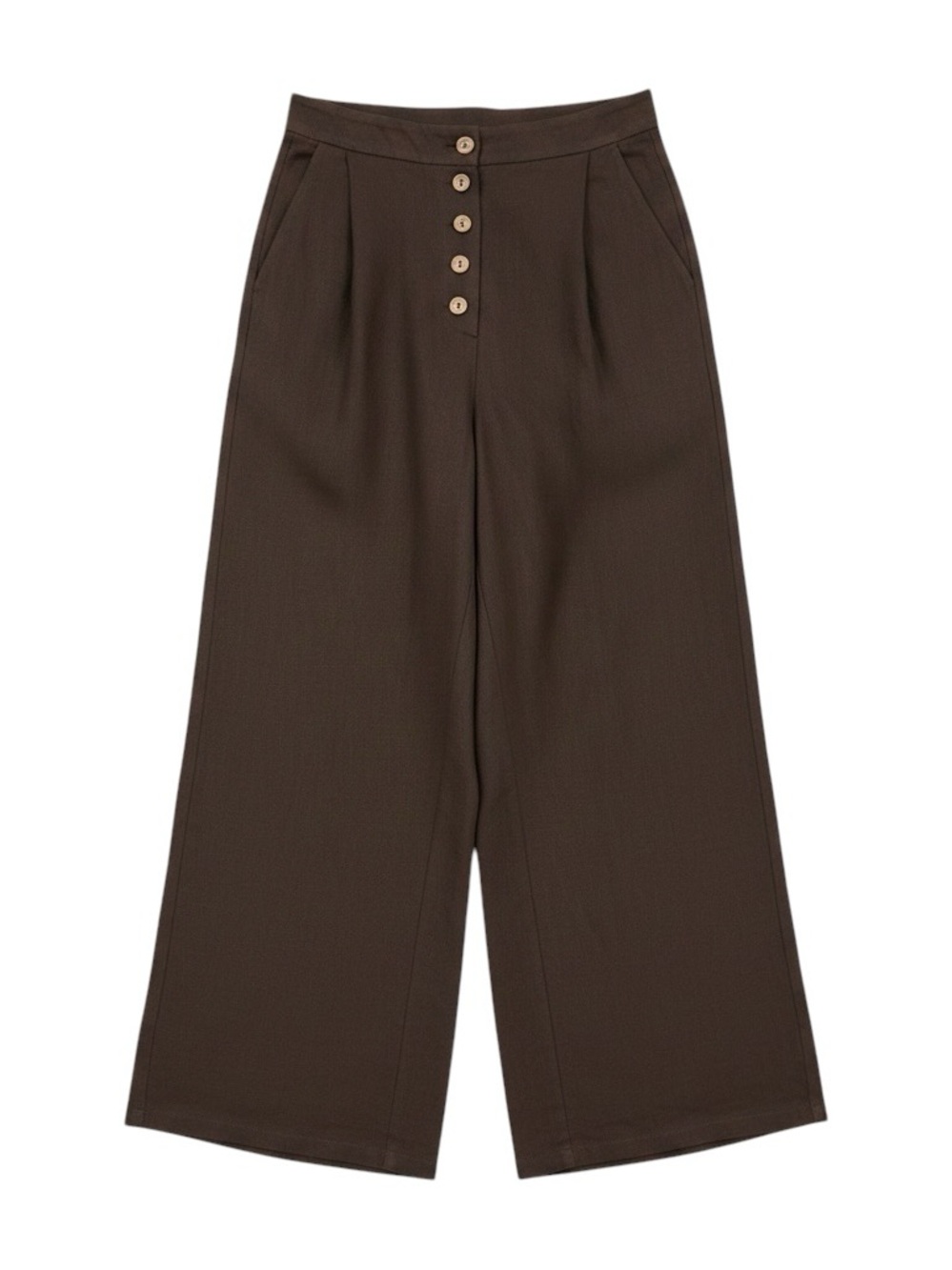 Lintico Dark Brown Wide Leg Linen Pants NWT Size Medium